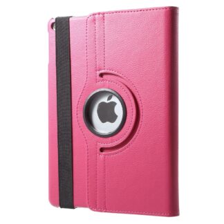 iPad Air 2 - 360 gr Roterende Læder Flip Cover - Rosa