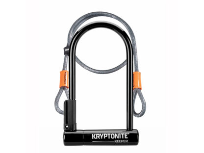 Kryptonite Keeper - Bøjlelås U-Lock 12 Std. - 10,2 x 20,3cm - Med Flex wire - Sort
