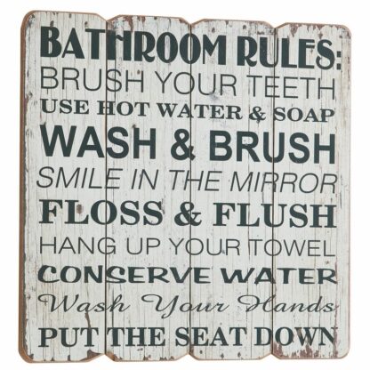Træskilt Bathroom Rules