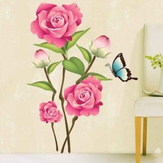 Wallsticker Pink roser