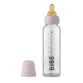 Bibs Baby Glass Bottle, Sutteflaske - Komplet Sæt, 225 Ml.