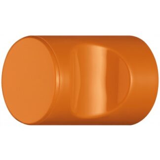 Cylindrisk knopgreb med fordybning, orange, polyamid