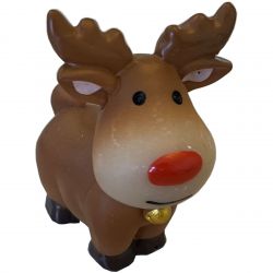 Muto Jule Minifigur 3,5 Cm - Stående rensdyr Rudolf Med Gevir - Dekoration