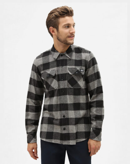 Dickies New Sacramento Flannel Shirt (Grå Meleret, XXS)