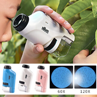 Håndholdt Mikroskop til Børn - Pink, Blå eller Hvid -