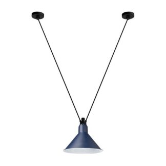 Lampe Gras N323 L Conic Pendel Sort/Blå