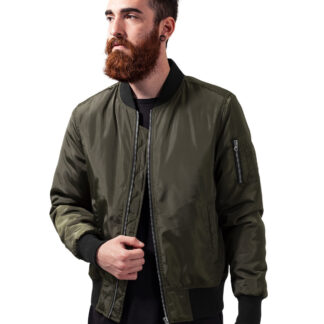 Urban Classics 2-Tone Bomber Jakke (Dark Olive / Black, 3XL)