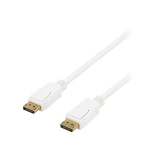 Deltaco DisplayPort kabel 1.2 - 4K / 30Hz - Hvid - 15 m