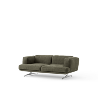 &Tradition Inland AV22 2-Seater Sofa Clay 0014/Poleret Aluminium