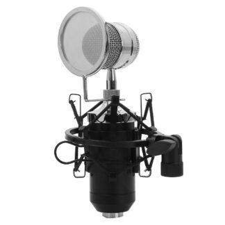 BM-8000 kondensator mikrofon - 3.5mm stik - Med holder - Til karaoke / musik / Pc mikrofon