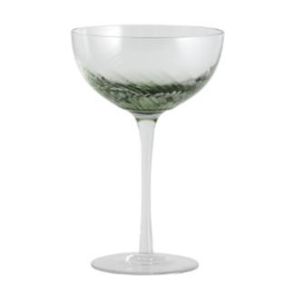 Cocktailglas "Garo" m/ grøn bund - Nordal 2. SORTERING