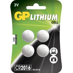 GP Lighting Gp Cr2016 Lithium Coin, 4 Pack (b) - Batteri