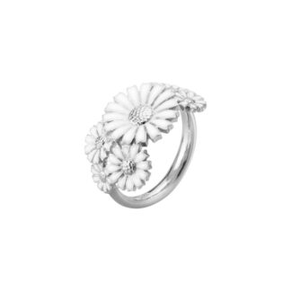 Georg Jensen Daisy ring med 6 blomster - 20001530 20001530 Sølv / Hvid 56