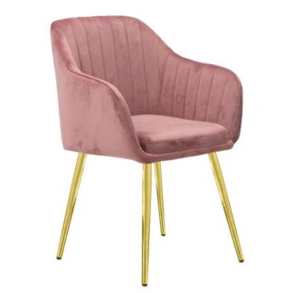 Homeville Helle velour rosa/guld