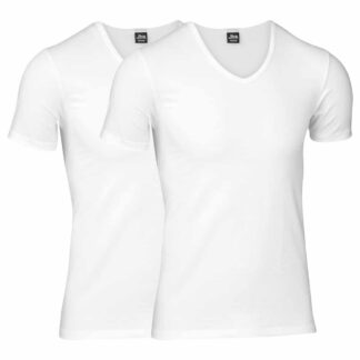 JBS 2-pack t-shirt V-neck Organic Cotton Hvid - 2XL - HVID