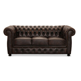 Liverpool 3 personer chesterfield sofa - brun
