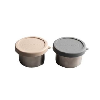 Aya&ida, Snack Containers 100 Ml, Dark Grey / Cream Beige