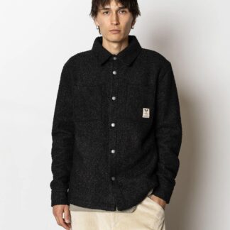 Fat Moose Ace Boucle Overshirt Sort