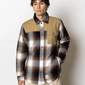 Fat Moose Adam Ternet Overshirt Mørk Brun