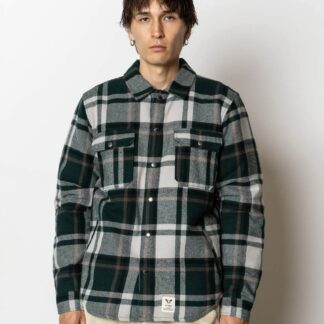 Fat Moose Asger Overshirt Mørk Grøn / Ecru