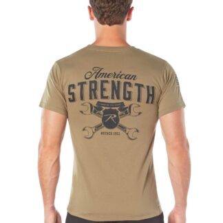 Rothco American Strength T-Shirt Coyote Brun