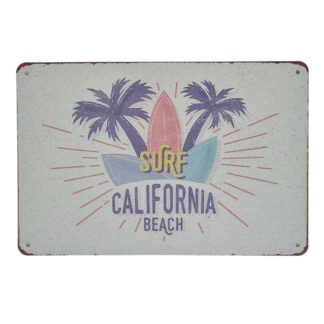 Emaljeskilt Surf - California Beach